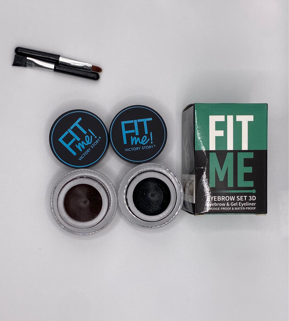 Fitme Gel Liner Set Gel Eyeliner Set Brown And Black 2 Gel And 2 Brush