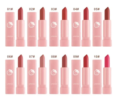 "Dragon Ranee 10-Piece Velvet Matte Pink Lipstick Set"