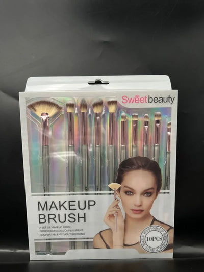 "Sweet Beauty 10-Piece Makeup Brush Set"