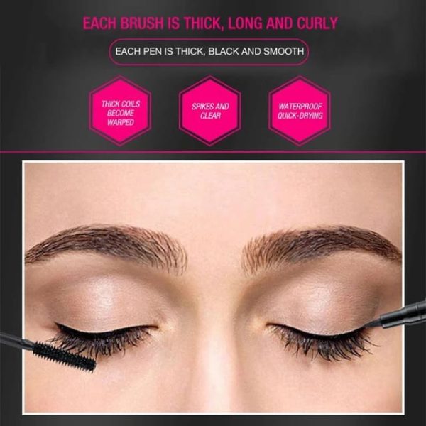 "Yanqina 2-in-1 Black Liquid Eyeliner & 3D Mascara Set"